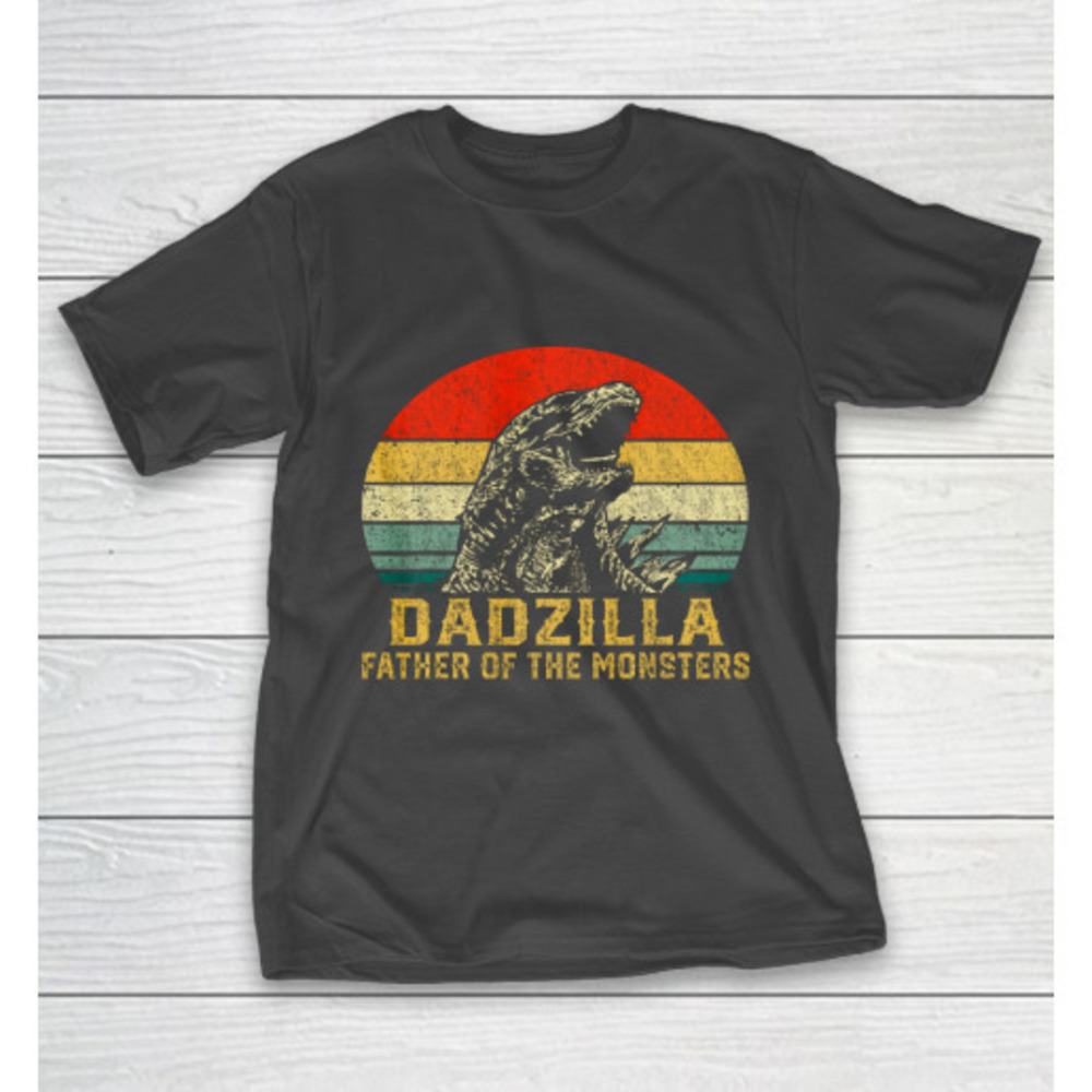 Mens Dadzilla Father Of The Monsters Shirt Funny Tshirt